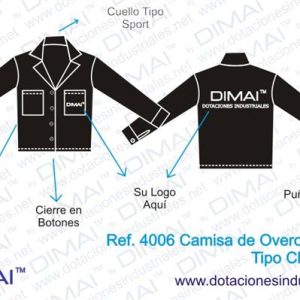 Camisa Overol Tipo Chaqueta