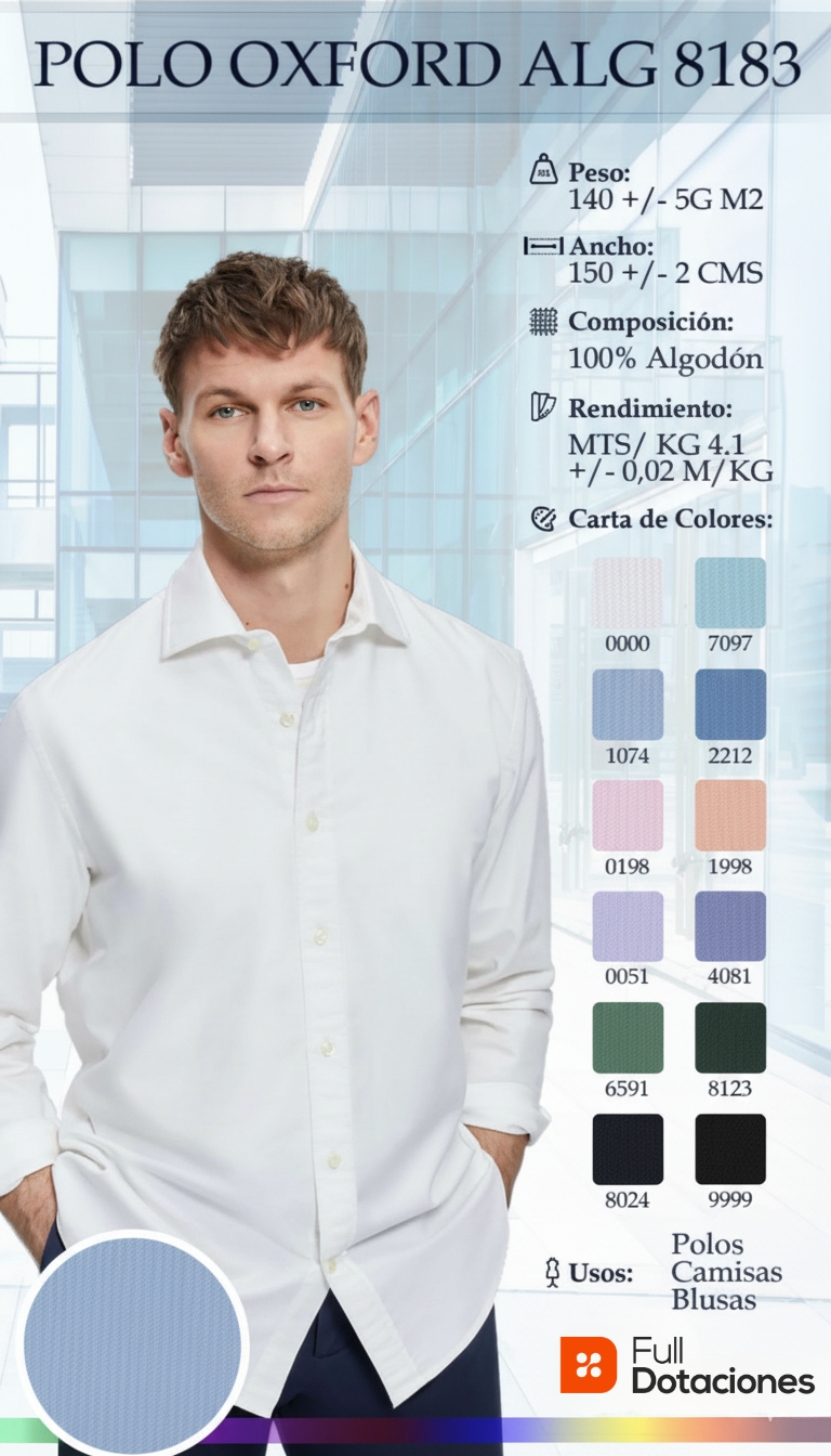 4.6 Polo Oxford ALG 8183 (100% algodón, 140 g_m²) 4.6 Polo Oxford ALG 8183 (100% algodón, 140 g_m²)
