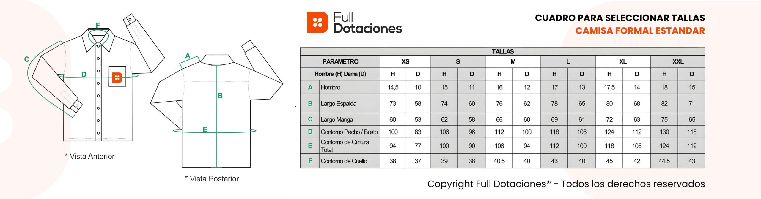 CUADRO DE TALLAS CAMISA FORMAL CUADRO DE TALLAS CAMISA FORMAL