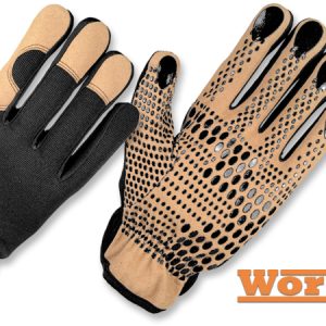 guante industrial antideslizante poliester cuero sintetico