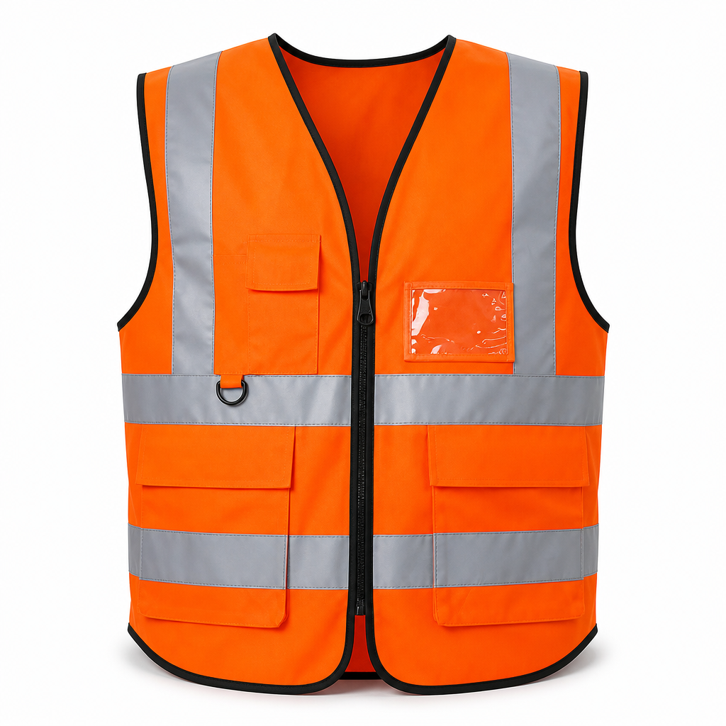 L006T Chaleco alta visibilidad con reflectivo clase 1 (Naranja) (1)