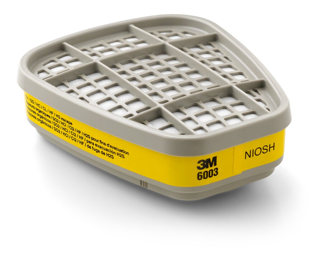 Cartucho 3M 6003 para vapores orgánicos y gases ácidos (par)